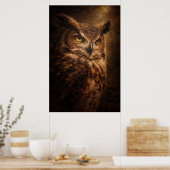 Evening Sentinel | Owl Art | Affiche (Cuisine)