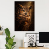 Evening Sentinel | Owl Art | Affiche (Bureau à domicile)