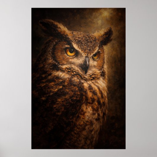 Evening Sentinel | Owl Art | Affiche (Devant)