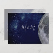 Evening Sky Moon Stars Wedding Briefkaart (Voorkant / Achterkant)