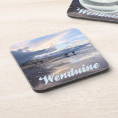 Evening Sky Wenduine Beach, België Bier Onderzetter (Linkerzijde)