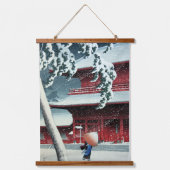 Evening Snow at Edo River Hasui Kawase Hangend Wandkleed (Voorkant)