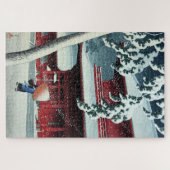 Evening Snow at Edo River Hasui Kawase Legpuzzel (Horizontaal)