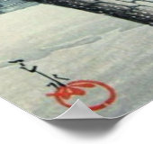 Evening Snow at Edo River Hasui Kawase Poster (Hoek)