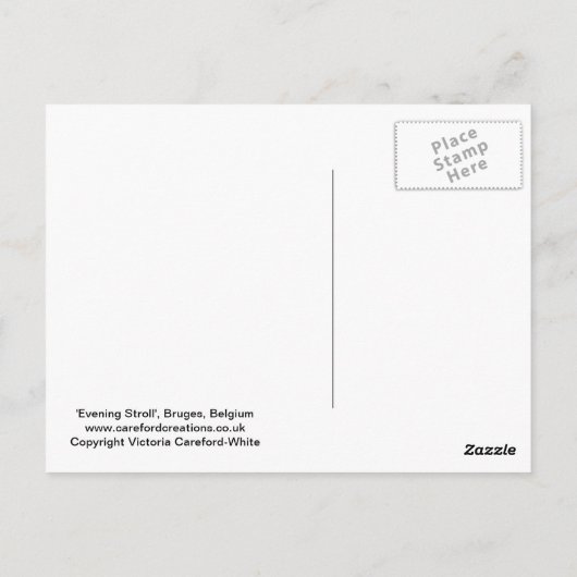 Evening Stroll Briefkaart (Achterkant)