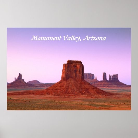 Evening Twilight in Monument Valley Poster (Voorkant)