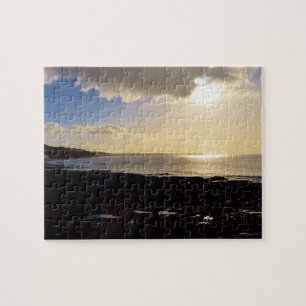 Evening Uitzicht van Porthleven Cornwall England Legpuzzel
