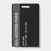 Event Access Concert Pass Red Aangepaste ID-badge Badge (Back)