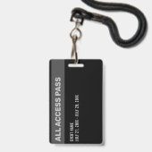 Event Access Concert Pass Red Aangepaste ID-badge Badge (Back with Lanyard)