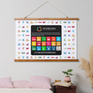 Event Achtergrond SDG Wall Art voor klaslokalen Ka Hangend Wandkleed