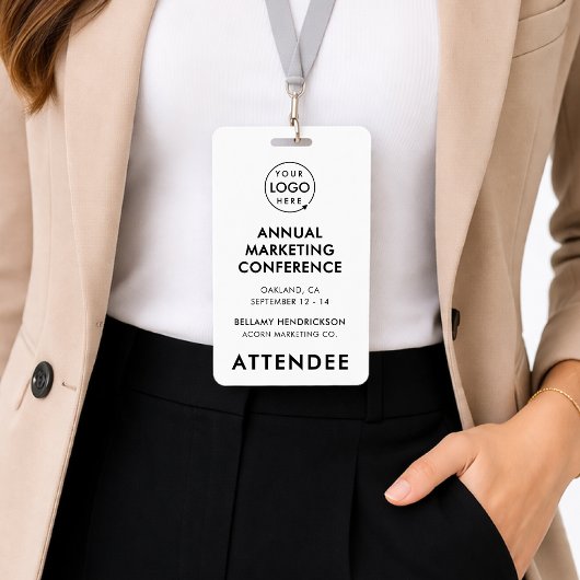 Event Badge 4x6 | Conference Schedule QR Code Pass
