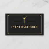 Event Bartender QR Code Professional Visitekaartje (Voorkant)