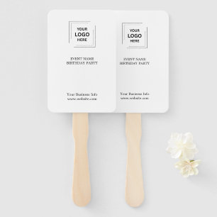 Event branding Veilingpaddle modern logo Handwaaier