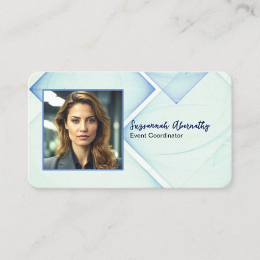 Event Coordinator Professional Square Photo Visitekaartje (Voorkant)