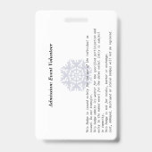 Event Entry ID Badge (Achterkant)