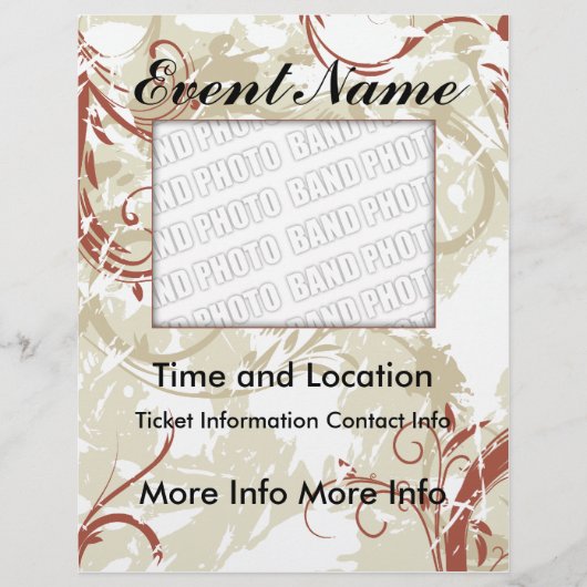 Event Floral Grunge Flyer (Voorkant)