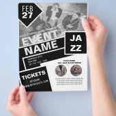 EVENT Flyer Sjabloon Entertainment Black White (Hand)