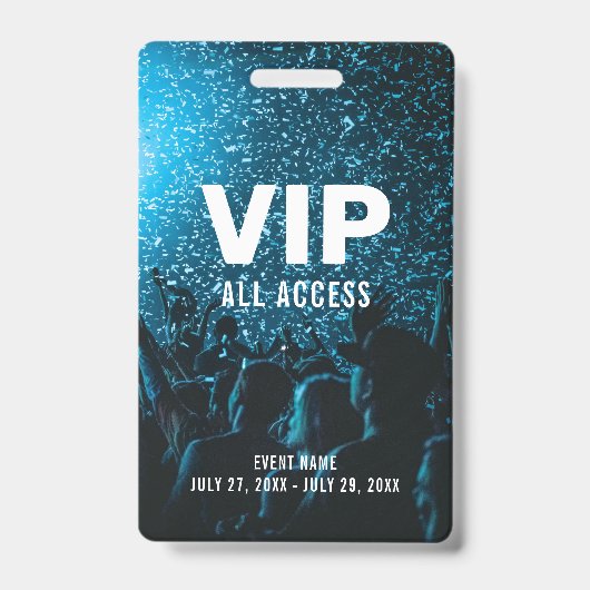 Event Foto VIP All Access Pas Event ID Badge (Voorzijde)