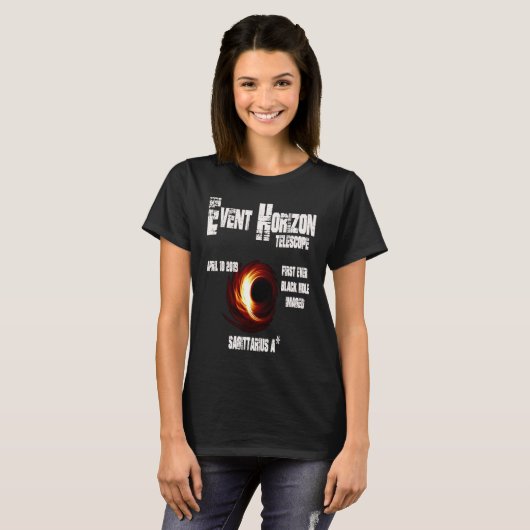 Event Horizon Telescope Sagittarius Black Hole T-shirt (Voorkant volledig)
