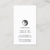 Event Organizer Faux Gold Stripe Visitekaartje (Achterkant)