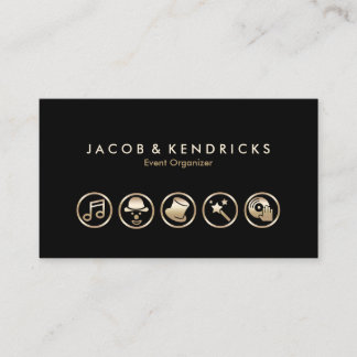 Event Organizer Gold Icons Visitekaartje