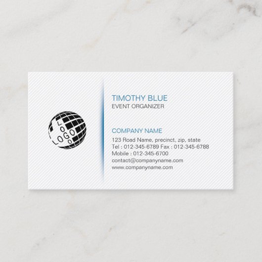 Event Organizer Services Eenvoudig Visitekaartje (Voorkant)