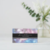 Event Planner bokeh, sparkle, trendy Visitekaartje (Staand voorkant)