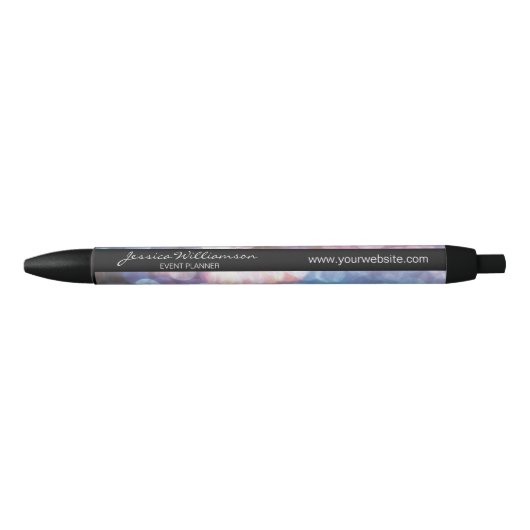 Event Planner bokeh, sprankelend, trendy design Zwarte Inkt Pen (Voorkant)