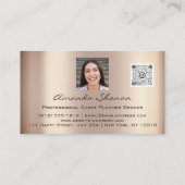 Event Planner Couch QrCode Photo Logo Gold Visitekaartje (Achterkant)
