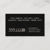 Event Planner Creative Director Party Service Visitekaartje (Achterkant)