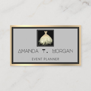 Event Planner Dance Weddenschap Blogger Dress Gold Visitekaartje