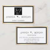Event Planner Dance Wedding Blogger Modern Gold Visitekaartje (Voorkant / Achterkant)