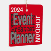Event Planner Extraordinaire CUSTOM Keramisch Ornament (Rechts)