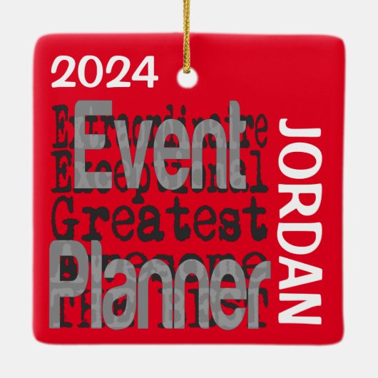 Event Planner Extraordinaire CUSTOM Keramisch Ornament (Achterkant)