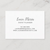 Event Planner Gold Metallic op Black Marquee Visitekaartje (Achterkant)