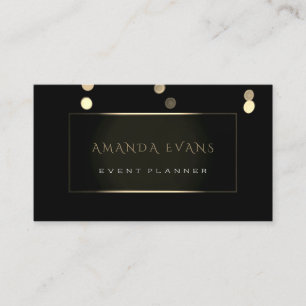 Event Planner Interior Designer Black, wit omhuld Visitekaartje