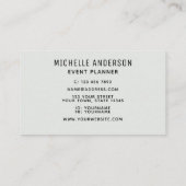Event Planner Kleurrijk Modern Visitekaartje (Achterkant)