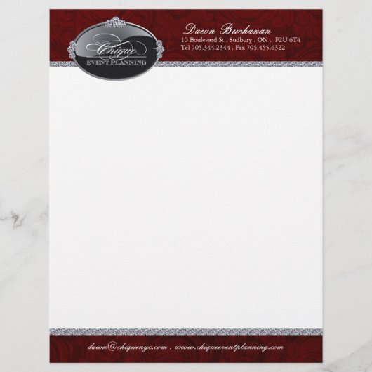 Event Planner Letterhead Gepersonaliseerd Briefhoofd (Voorkant)