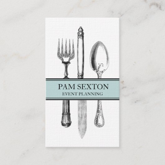 Event Planner Linen Visitekaartje (Voorkant)