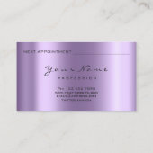 Event Planner Makeup Lotus Paars Appointment Card Afsprakenkaartje (Achterkant)