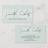 Event planner modern typography script blue visitekaartje (Voorkant / Achterkant)