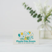 Event Planner - Party Elements Illustratie Visitekaartje (Staand voorkant)