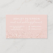 Event planner roos Gold glitter blush roze Visitekaartje (Achterkant)