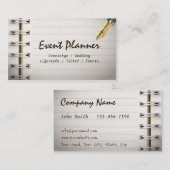 Event Planner Simple Notitieboek Professional Visitekaartje (Voorkant / Achterkant)