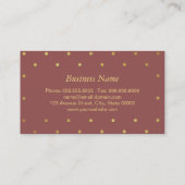 Event Planner - Trendy Marsala Gold Glitter Stippe Visitekaartje (Achterkant)