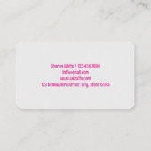 Event Planner Visitekaartje (Achterkant)