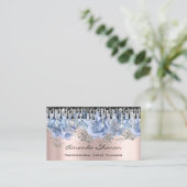 Event Planner Wedding Roos Blue Drids Logo QRCode Visitekaartje (Staand voorkant)