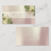 Event Planner White Emerald Green Roos Pink Gold Visitekaartje (Voorkant / Achterkant)