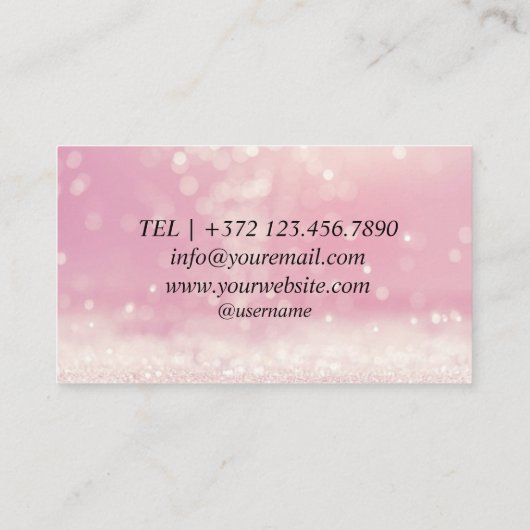 Event Planning Pink Shining Modern Visitekaartje (Achterkant)