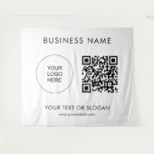 Event Seminar Party Logo Tekst QR Code Achtergrond Wandkleed (Voorkant (horizontaal))